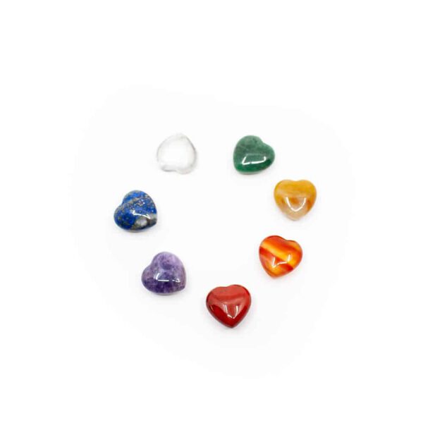 7 Chakra Edelstenen Harten Set