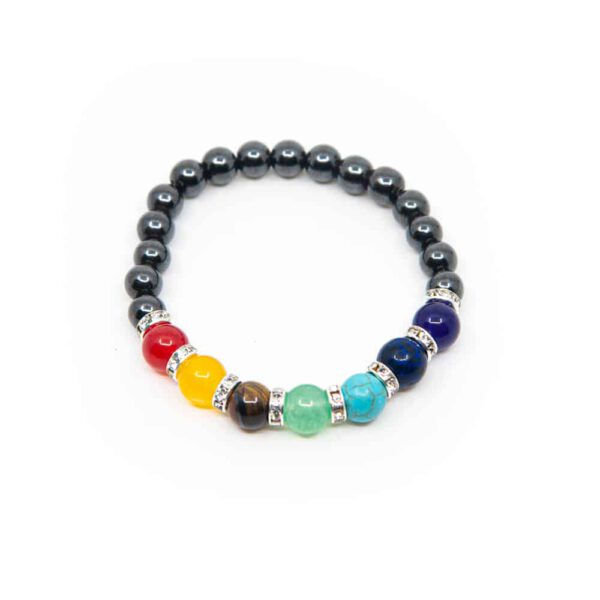 7 Chakra Edelstenen Hematiet Armband