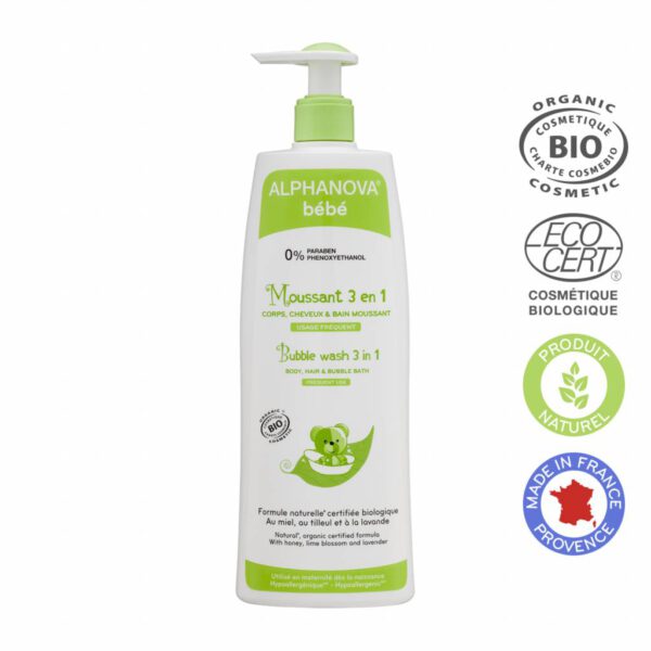 Alphanova Biologische 3 in 1 Bubble Wash voor Baby&apos;s