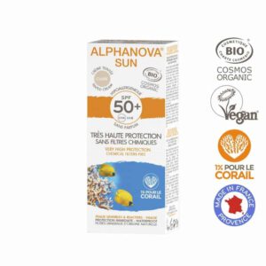 Alphanova SUN BIO SPF 50+ Getinte Zonnebrandcrème voor Allergische