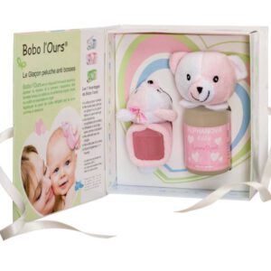 Alphanova Vegan Baby Gift Set Bobo Pink Bear en Baby Parfum