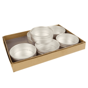 Aluminium Vensterdoosje Glas Rond (Set van 6)