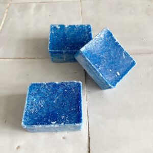 Amberblokje &apos;Cool Aqua&apos; per stuk - 4 cm