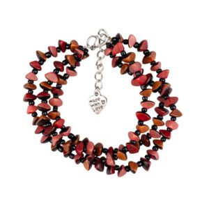 Armband 3 Delen Palmboompitten Rood