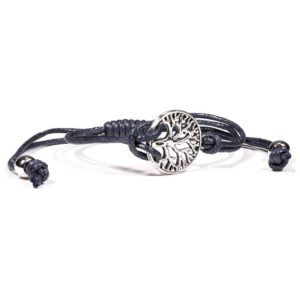 Armbandje Tree of Life Antraciet