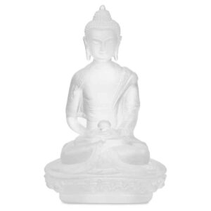 Beeld van Amithaba Boeddha (Transparant Wit)
