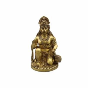 Beeld van Zittende Lord Hanuman (24 cm)