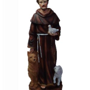 Beeld van de Heilige Franciscus met Schaap (20 cm)