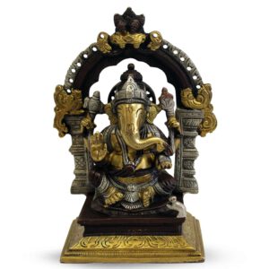 Beeld van zittende Ganesh (18 cm)