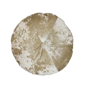 Beige Rond Fluwelen Kussen (50 cm)