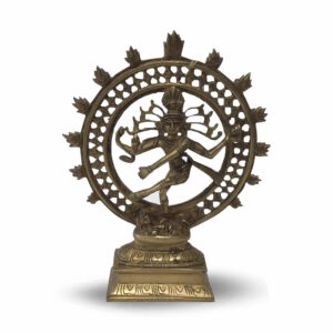 Brass Shiva Nataraj Double Ring - 22