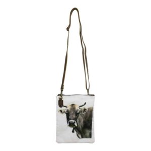 Canvas Crossbody Tas Zwitserse Koe  (23 x 18 cm)