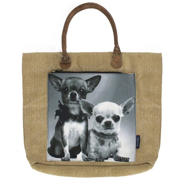 Canvas Shopper 2 Chihuahuas (49 x 42 cm)