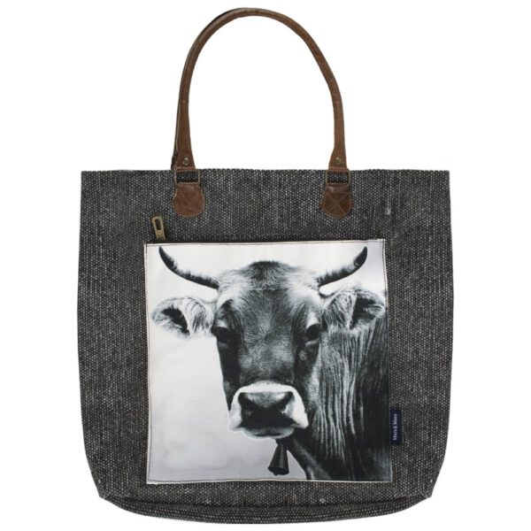 Canvas Shopper Zwitserse Koe (49 x 42 cm)