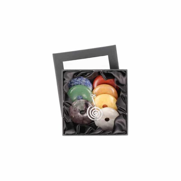 Chakra Donut met Hanger (50 mm - Set van 7 stuks)