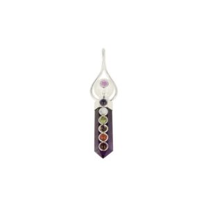 Chakra Hanger Amethist met Bergkristal Bol