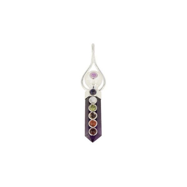 Chakra Hanger Amethist met Bergkristal Bol