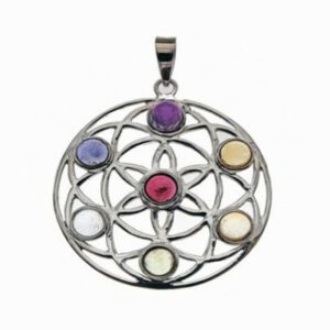 Chakra Mandala Zilveren Hanger