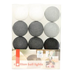 Cottonbal Lichtslinger 10 Bollen (Antraciet/Grijs)