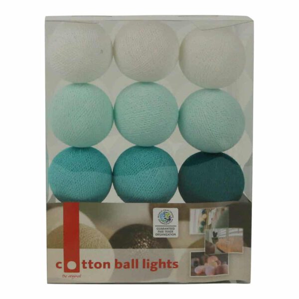 Cottonbal Lichtslinger 10 Bollen (Aqua)