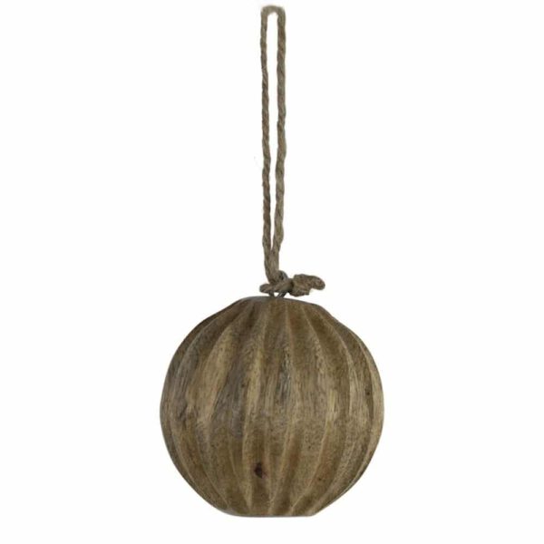 Decoratieve Bal van Mangohout Geribbeld (7 cm)