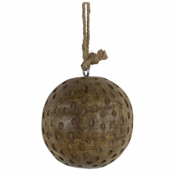 Decoratieve Bal van Mangohout met Stippen (10 cm)