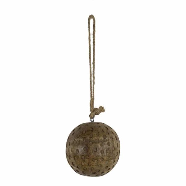 Decoratieve Bal van Mangohout met Stippen (5 cm)