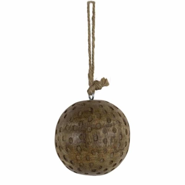 Decoratieve Bal van Mangohout met Stippen (7 cm)