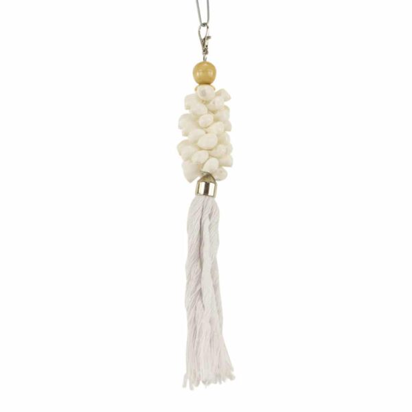 Decoratieve Hanger Witte Schelpen met Kwast