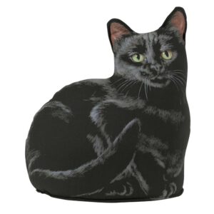 Deurstopper Liggende Zwarte Kat (26 cm)