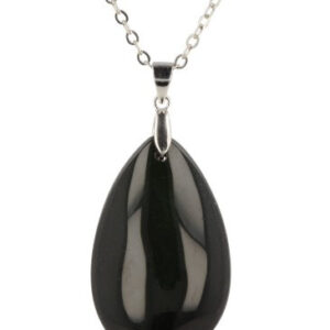 Druppelvormige Edelsteen Hanger Obsidiaan Regenboog (4