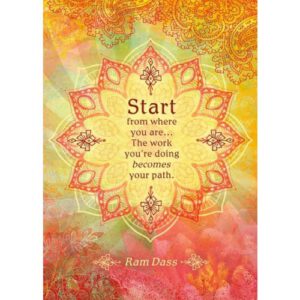 Dubbele Kaart "Start from where you are" (Set van 6)