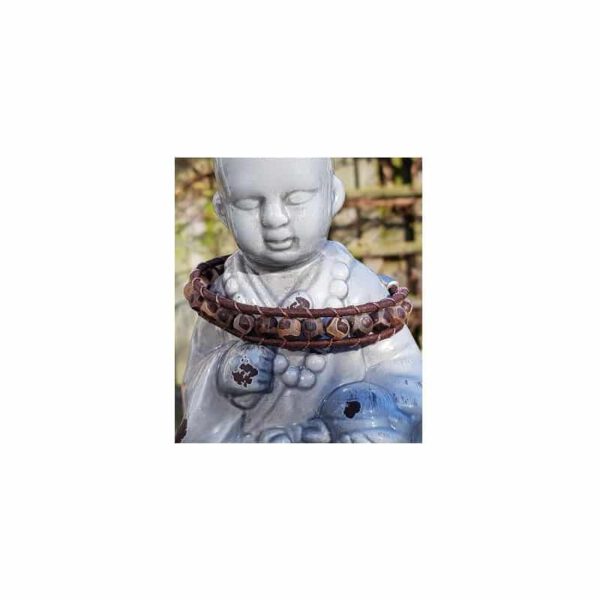 Edelsteen Armband Agaat Tibet met Zilveren Sluiting