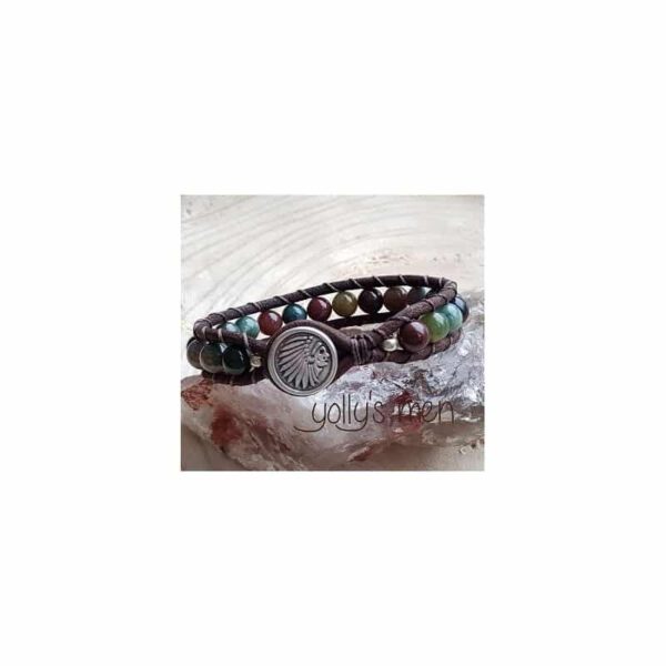 Edelsteen Armband Agaat met Native American