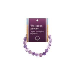 Edelsteen Armband Amethist Powerbead met Uitlegkaart (18 cm)