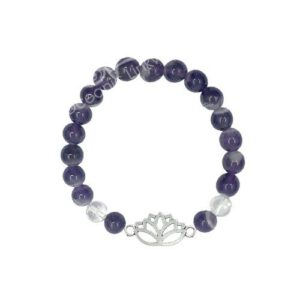 Edelsteen Armband Amethist met Lotus