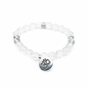 Edelsteen Armband Bergkristal met OHM