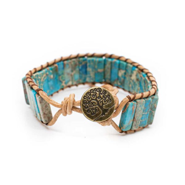 Edelsteen Armband Bohemian Blauw met Tree of Life