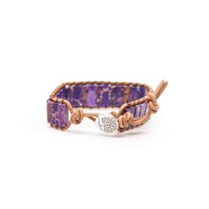 Edelsteen Armband Bohemian Paars met Tree of Life