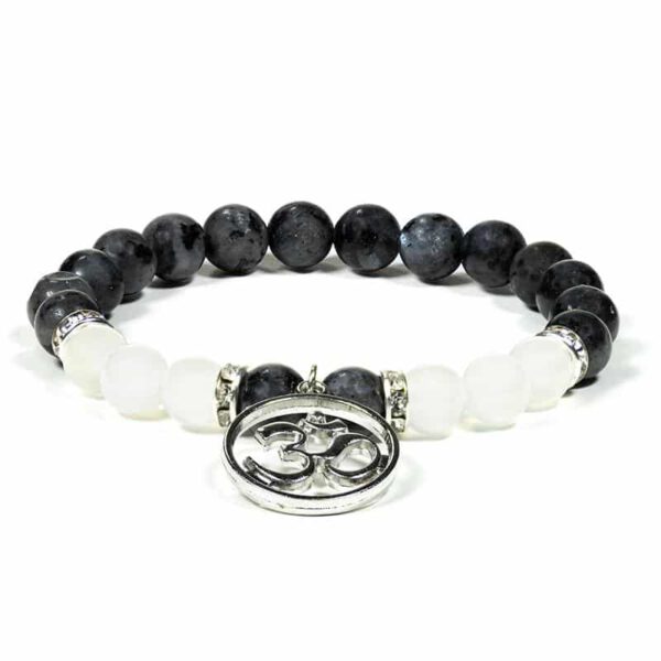 Edelsteen Armband Labradoriet/ Witte Agaat met Agaat