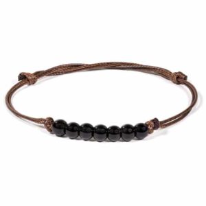 Edelsteen Armband Obsidiaan met Koord