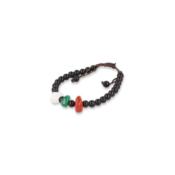 Edelsteen Armband Onyx met Italia (Bergkristal/ Carneool/ Groene