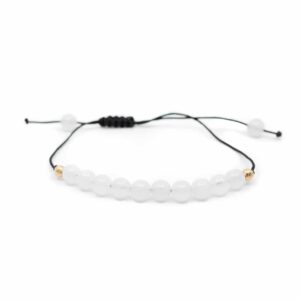 Edelsteen Armband Witte Jade Verstelbaar