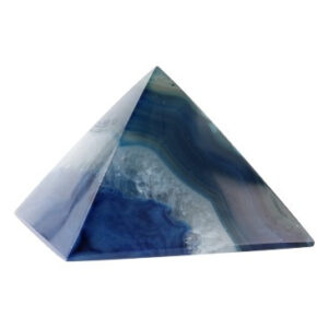 Edelsteen Piramide Agaat Blauw Gekleurd - 50 mm