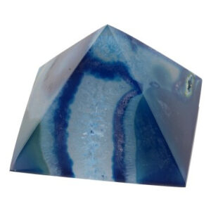 Edelsteen Piramide Agaat Blauw Gekleurd - 55 mm