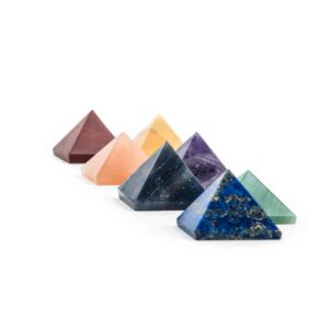 Edelsteen Piramide Chakra Set van 7 - 25 mm