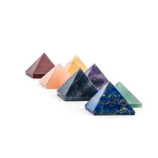 Edelsteen Piramide Chakra Set van 7 - 25 mm