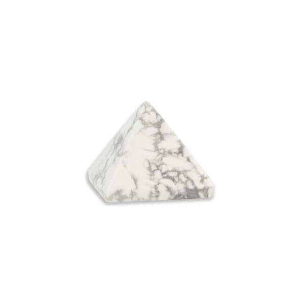 Edelsteen Piramide Howliet wit - 25 mm