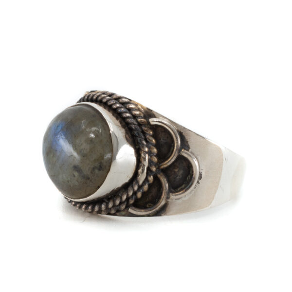 Edelsteen Ring Labradoriet 925 Zilver "Jisha" (Maat 17)