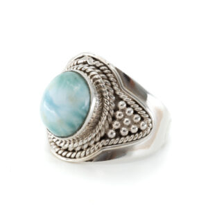 Edelsteen Ring Larimar 925 Zilver "Jehna" (Maat 17)